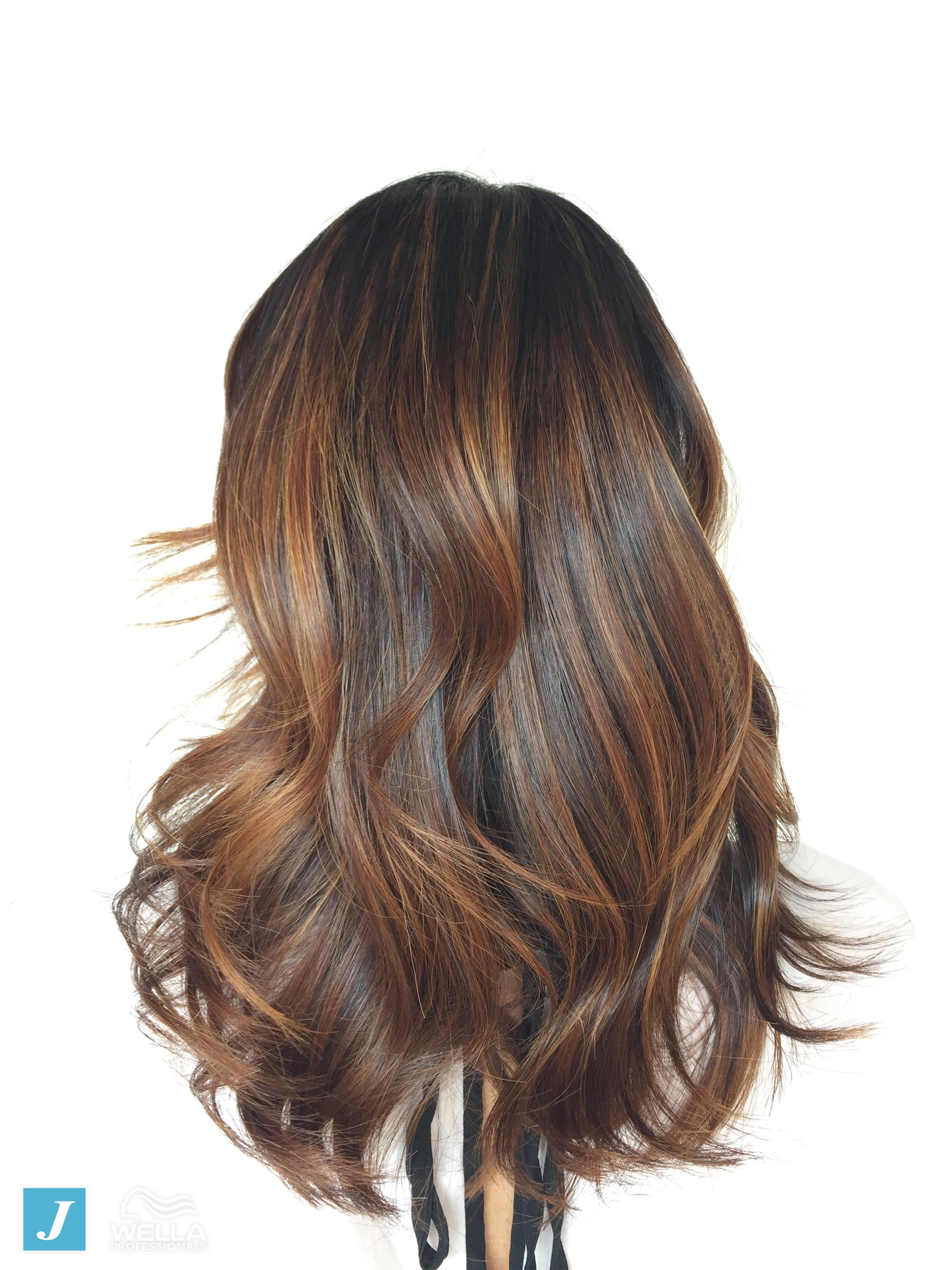 degradè castano - Dark brown Degradé with caramel hues