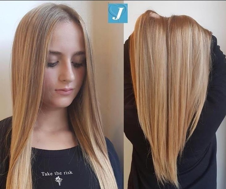 Capelli donna con Degradé biondo caldo