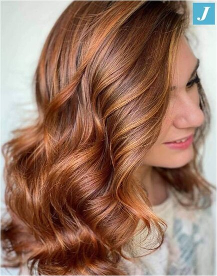 Capelli con Degradé ramato caldo