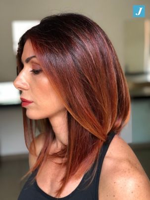 Capelli rossi ramati con Degradé