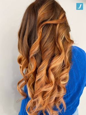 Dopo il Degradé: capelli colorati ramati